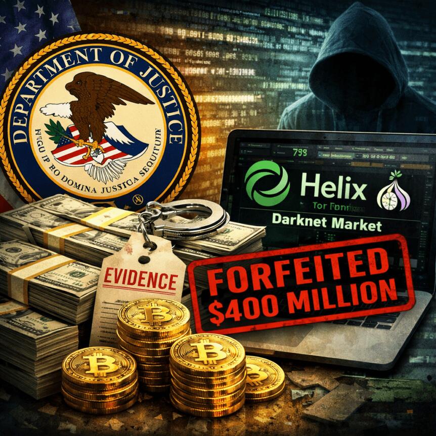 Doj Finalizes $400m Helix Forfeiture In Early Bitcoin Darknet Case
