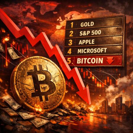 Bitcoin Slips In Global Asset Rankings After Violent Selloff
