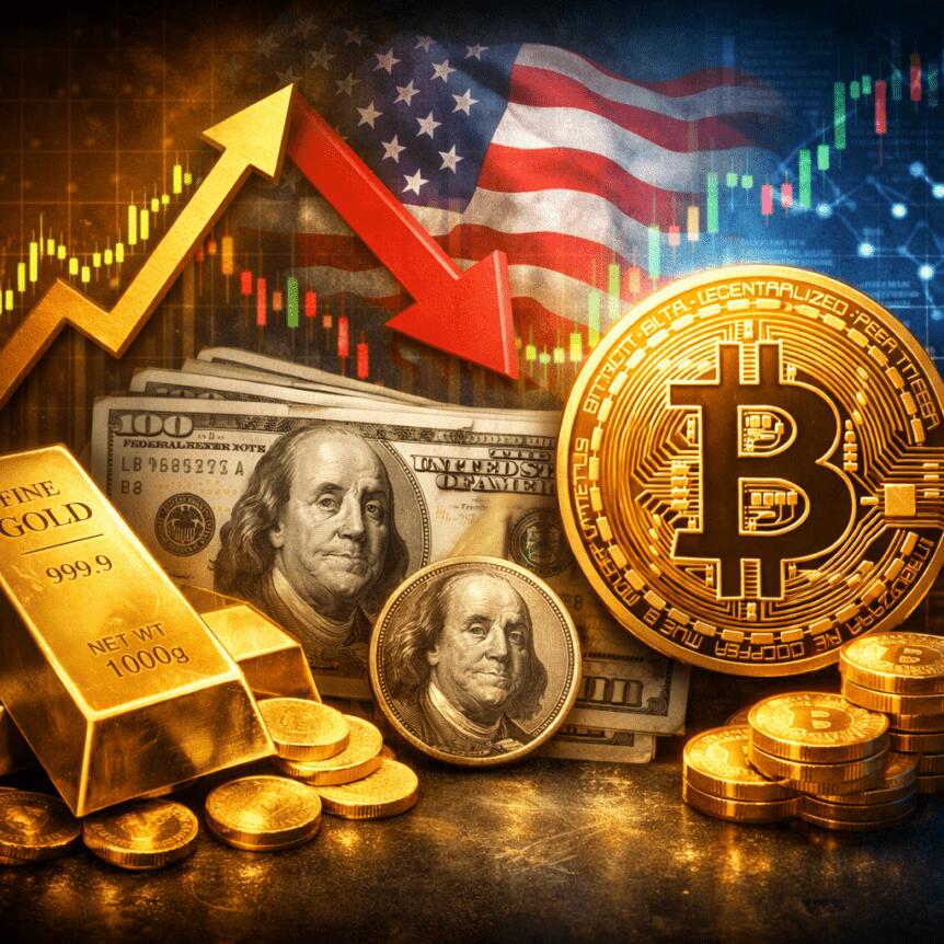 Gold Leads as Dollar Slides; Bitcoin Recasts as a Companion Asset