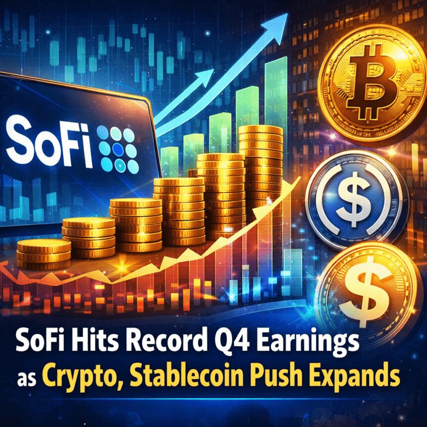 SoFi Hits Record Q4 Earnings as Crypto, Stablecoin Push Expands Sofi Hits Record Q4 Earnings As Crypto, Stablecoin Push Expands