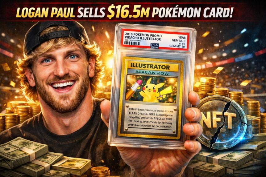 Logan Paul Sells $16.5M Pokémon Card, Years After Fractional NFT Row