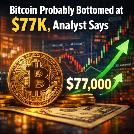 Bitcoin Probably Bottomed At $77k, Analyst Says
