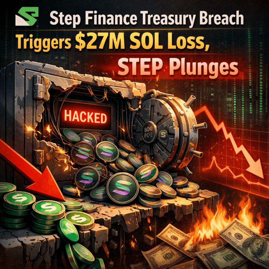 Step Finance Treasury Breach Triggers $27M SOL Loss, STEP Plunges
