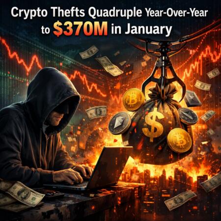 Crypto Thefts Quadruple Year-Over-Year To $370m In January