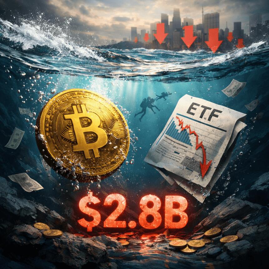 Bitcoin ETFs Underwater After $2.8B Outflows Hit Investors