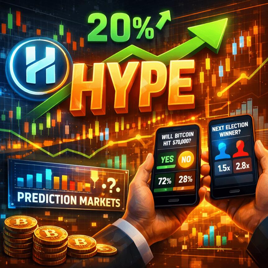 Hype Surges 20% After Hyperliquid Backs Prediction Markets