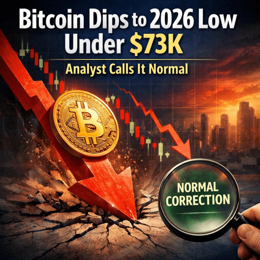 Bitcoin Dips to 2026 Low Under $73K, Analyst Calls It Normal Bitcoin Dips To 2026 Low Under $73k, Analyst Calls It Normal