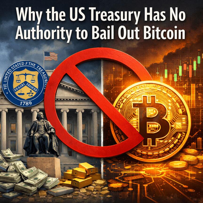 Why The Us Treasury Has No Authority To Bail Out Bitcoin