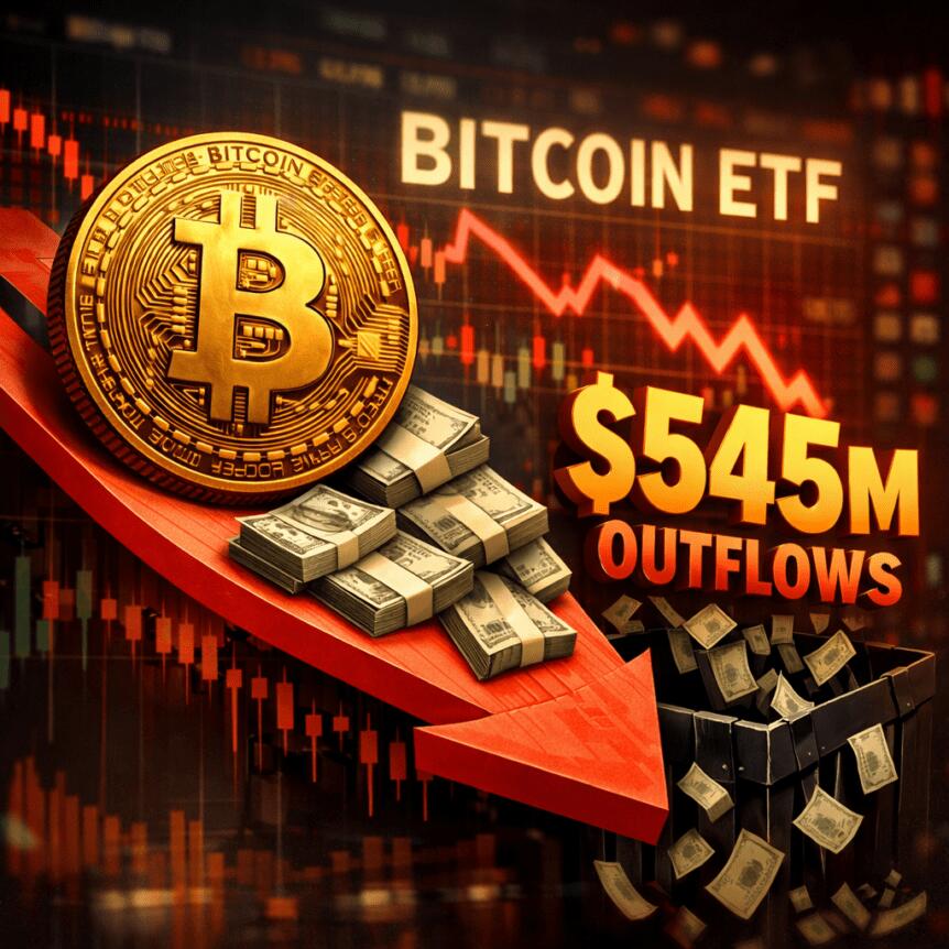 Bitcoin ETFs Slide Further as Daily Outflows Hit $545M