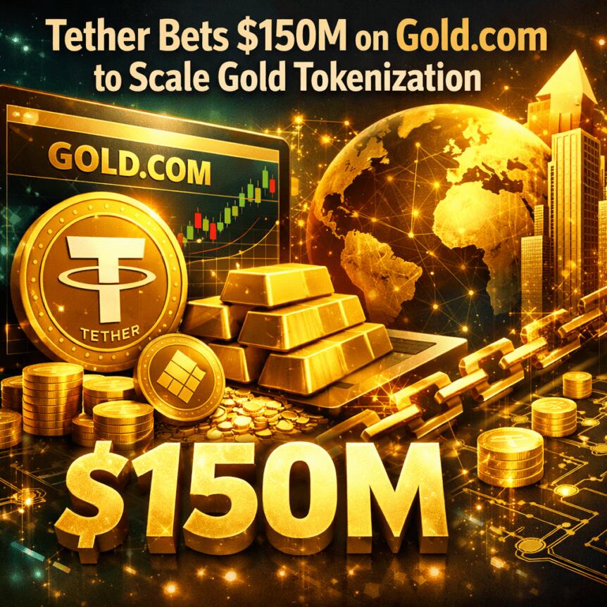 Tether Bets $150M on Gold.com to Scale Gold Tokenization