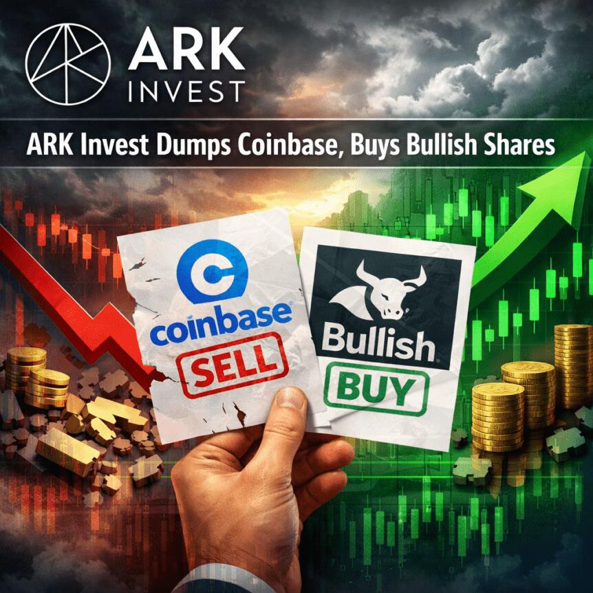 ARK Invest Dumps Coinbase, Buys Bullish Shares