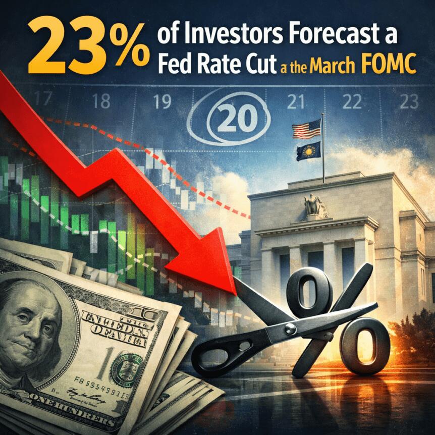 23% Of Investors Forecast A Fed Rate Cut At The March Fomc