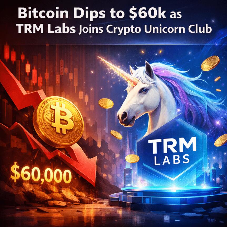 Bitcoin Dips to $60k as TRM Labs Joins Crypto Unicorn Club