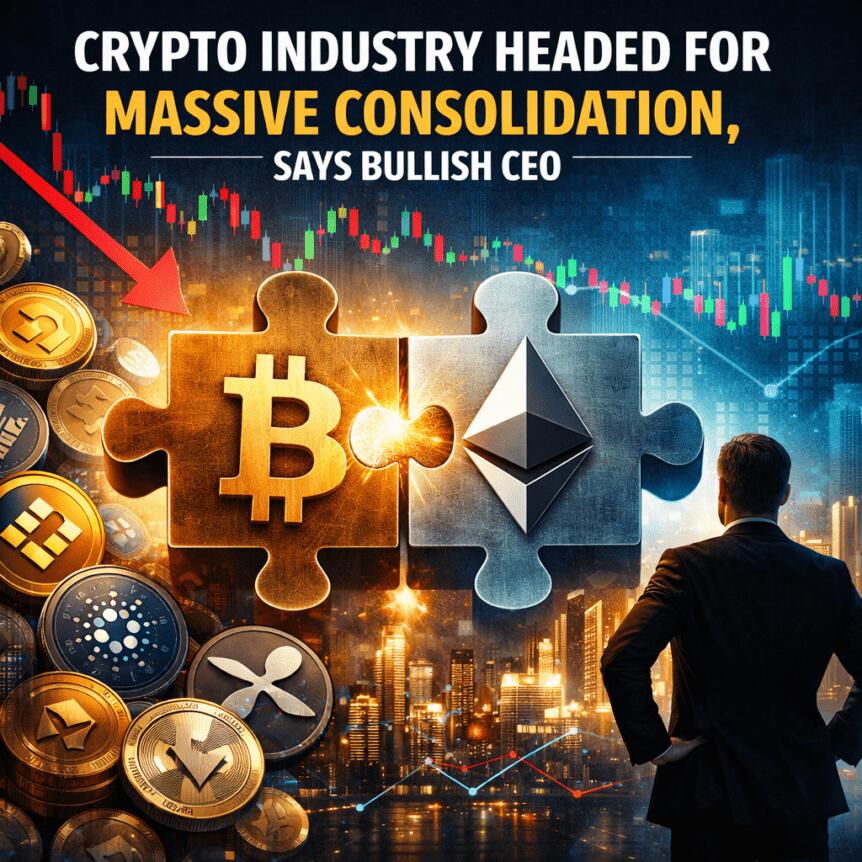 Crypto Industry Headed For Massive Consolidation, Says Bullish Ceo