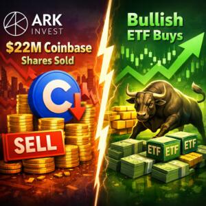 Ark Invest Sells $22m Coinbase Shares, Buys Bullish Across Etfs