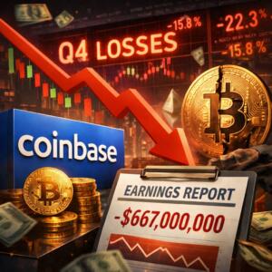 Coinbase Misses Q4 Earnings; $667m Loss As Crypto Markets Slump