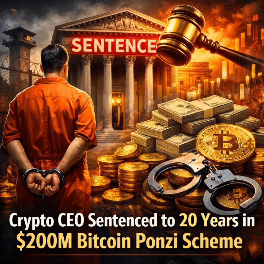 Crypto Ceo Sentenced To 20 Years In $200m Bitcoin Ponzi Scheme