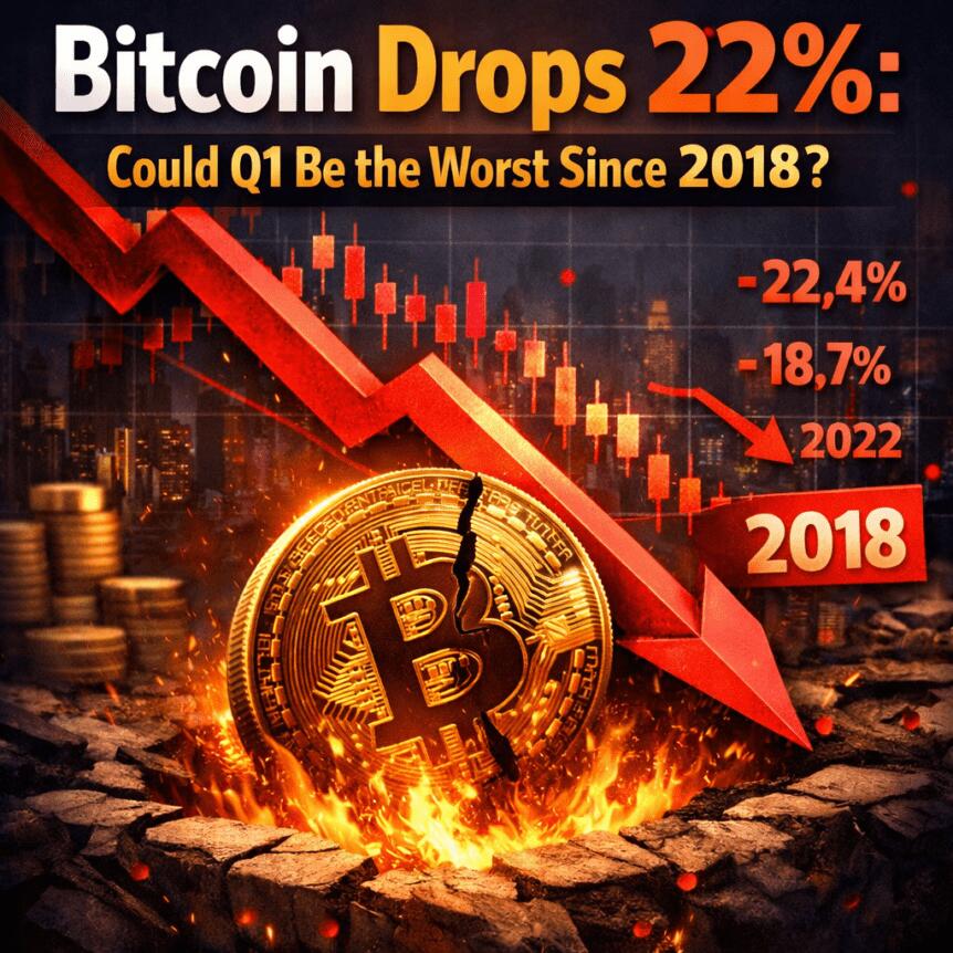 Bitcoin Drops 22%: Could Q1 Be the Worst Since 2018? Bitcoin Drops 22%: Could Q1 Be The Worst Since 2018?