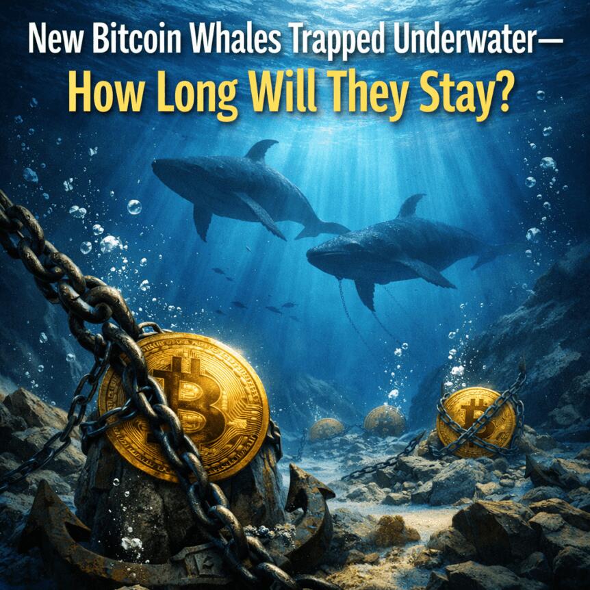 New Bitcoin Whales Trapped Underwater—How Long Will They Stay?