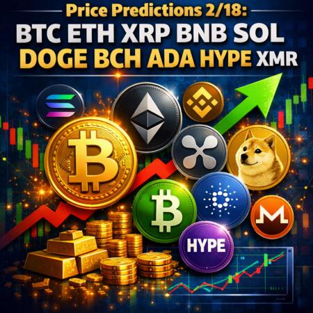 Price Predictions 2/18: BTC ETH XRP BNB SOL DOGE BCH ADA HYPE XMR Price Predictions 2/18: Btc Eth Xrp Bnb Sol Doge Bch Ada Hype Xmr