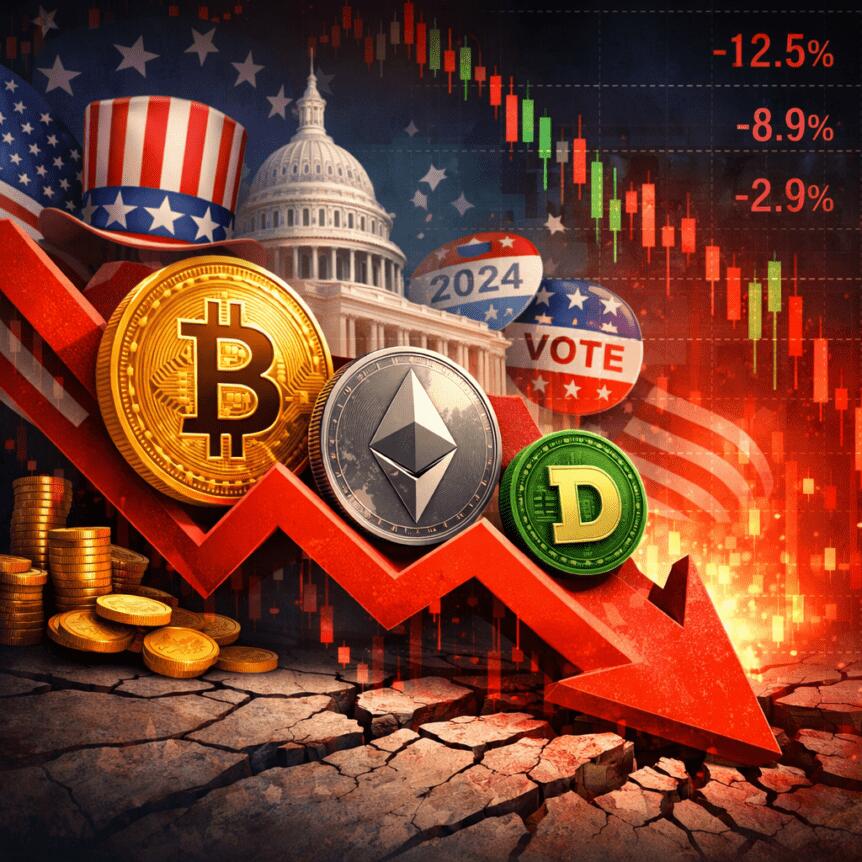 Crypto Market Retraces Nearly All 2024-2025 Us Election Pump Gains
