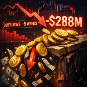 Crypto Funds Lose $288m As Etps Extend Outflows To Five Weeks