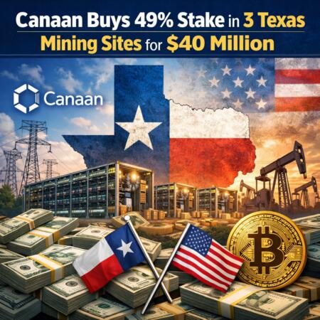 Canaan Buys 49% Stake in 3 Texas Mining Sites for $40 million Canaan Buys 49% Stake In 3 Texas Mining Sites For $40 Million