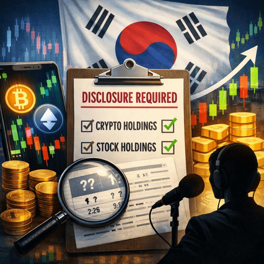South Korea to require crypto, stock influencer holdings disclosure