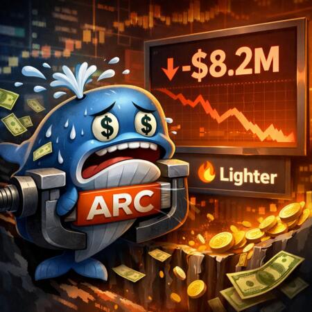 Whale loses $8.2M squeezing ARC market liquidity on Lighter Whale Loses $8.2m Squeezing Arc Market Liquidity On Lighter