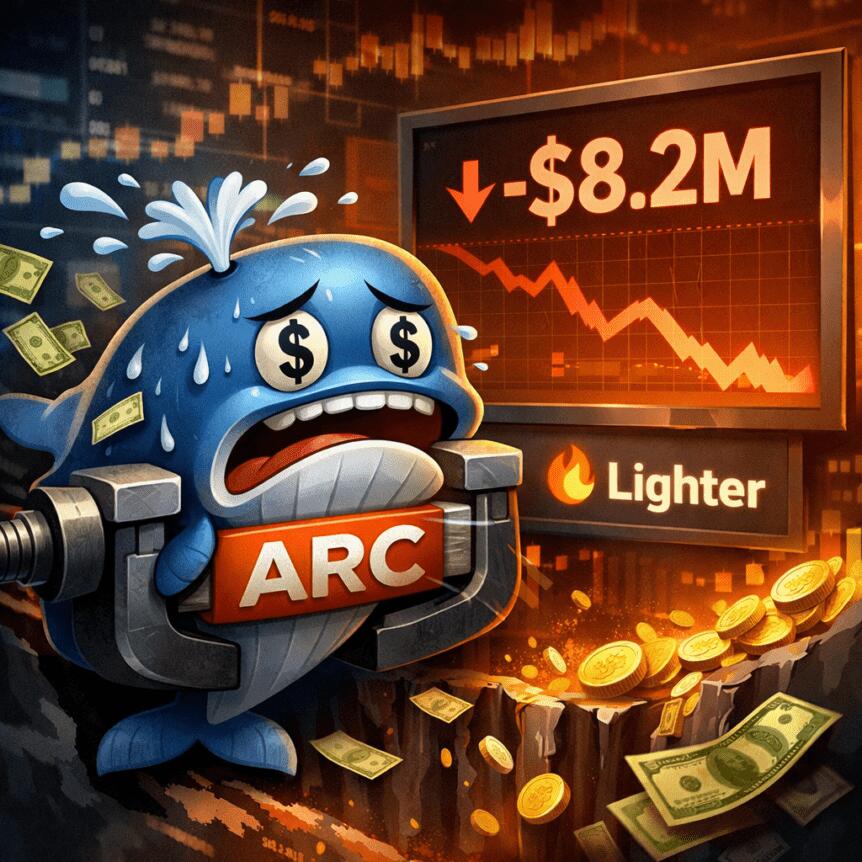 Whale loses $8.2M squeezing ARC market liquidity on Lighter