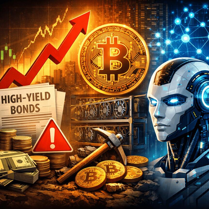 High-Yield Bond Surge Flags Rising Risk, BTC Mining & AI Infra