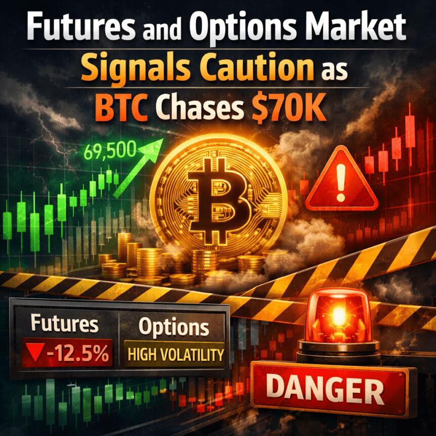 Futures and Options Market Signals Caution as BTC Chases $70K Futures And Options Market Signals Caution As Btc Chases $70k