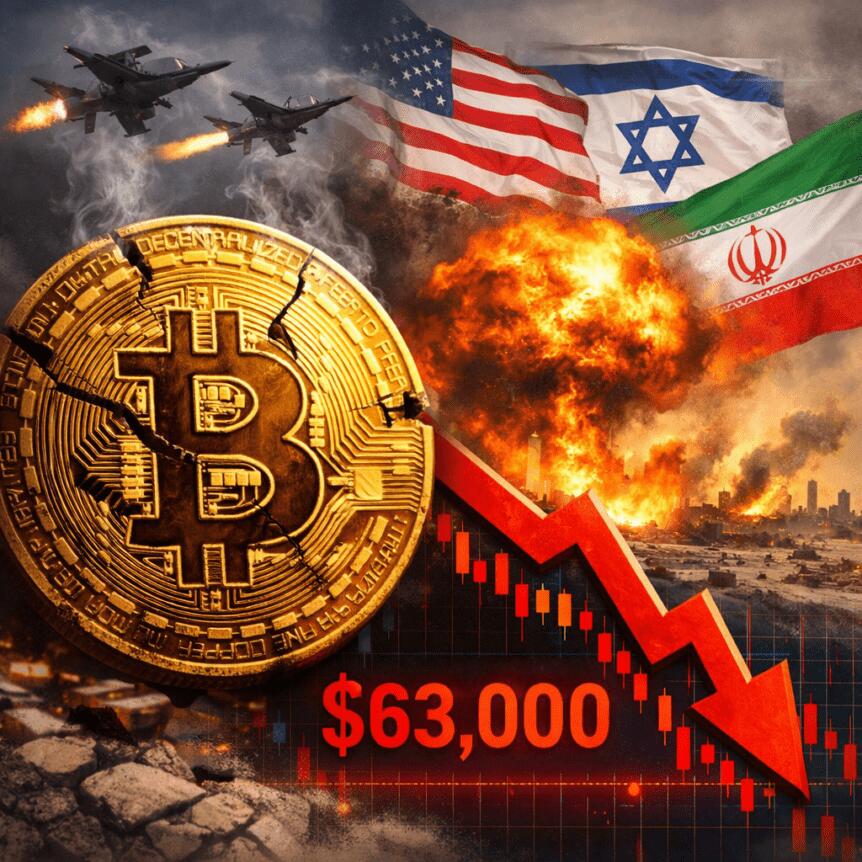 Bitcoin Crashes to $63K as US, Israel Bomb Iran