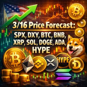 3/16 Price Forecast:spx, Dxy,btc,eth,bnb, Xrp, Sol, Doge, Ada, Hype