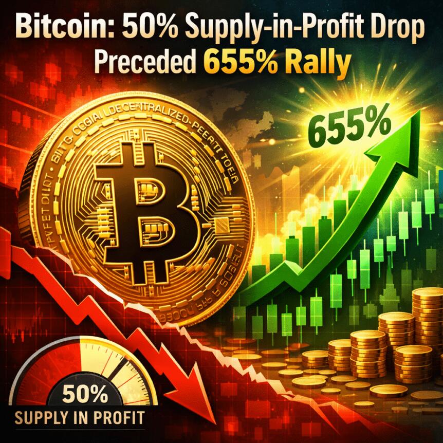 Bitcoin: 50% Supply-in-Profit Drop Preceded 655% Rally Bitcoin: 50% Supply-In-Profit Drop Preceded 655% Rally