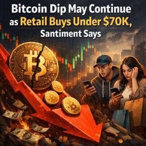Bitcoin Dip May Continue As Retail Buys Under $70k, Santiment Says