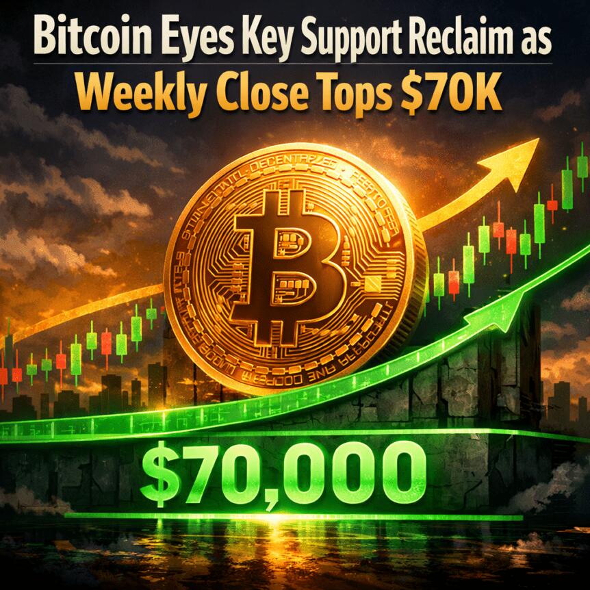 Bitcoin Eyes Key Support Reclaim as Weekly Close Tops $70K