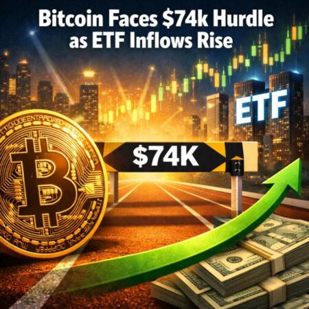 Bitcoin Faces $74k Hurdle As Etf Inflows Rise