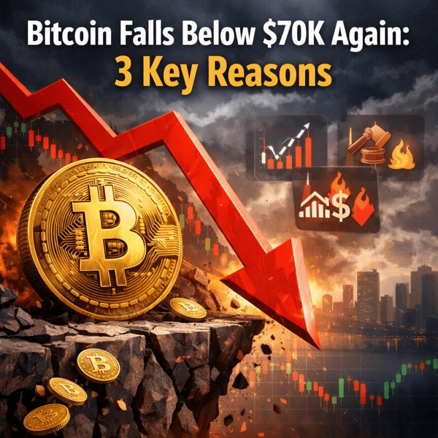 Bitcoin Falls Below $70K Again: 3 Key Reasons