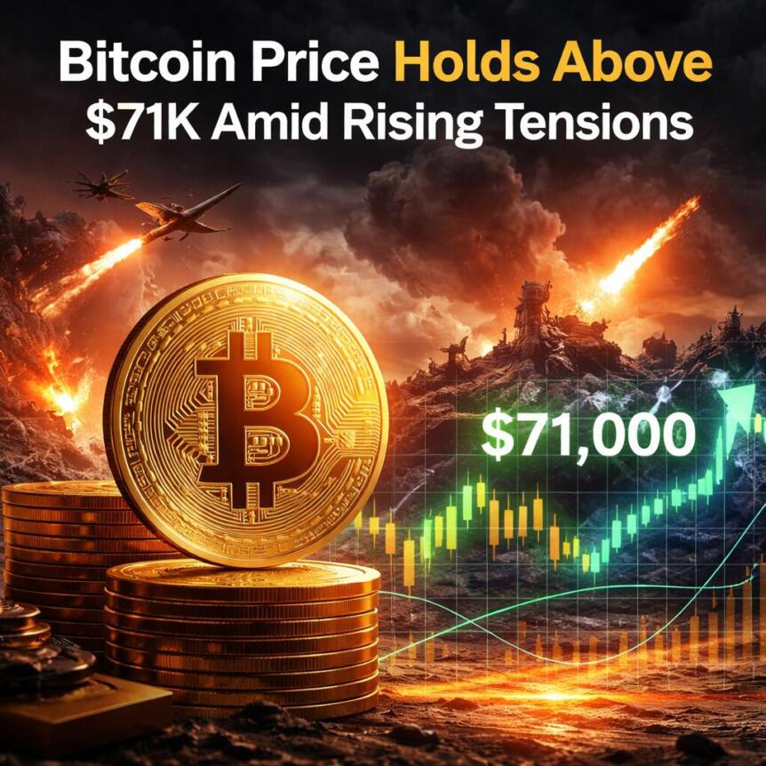 Bitcoin Price Holds Above $71K Amid Rising Tensions