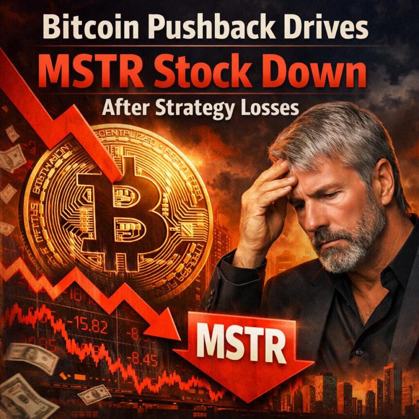 Bitcoin Pushback Drives MSTR Stock down after Strategy losses