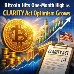 Bitcoin Hits One-Month High As Clarity Act Optimism Grows