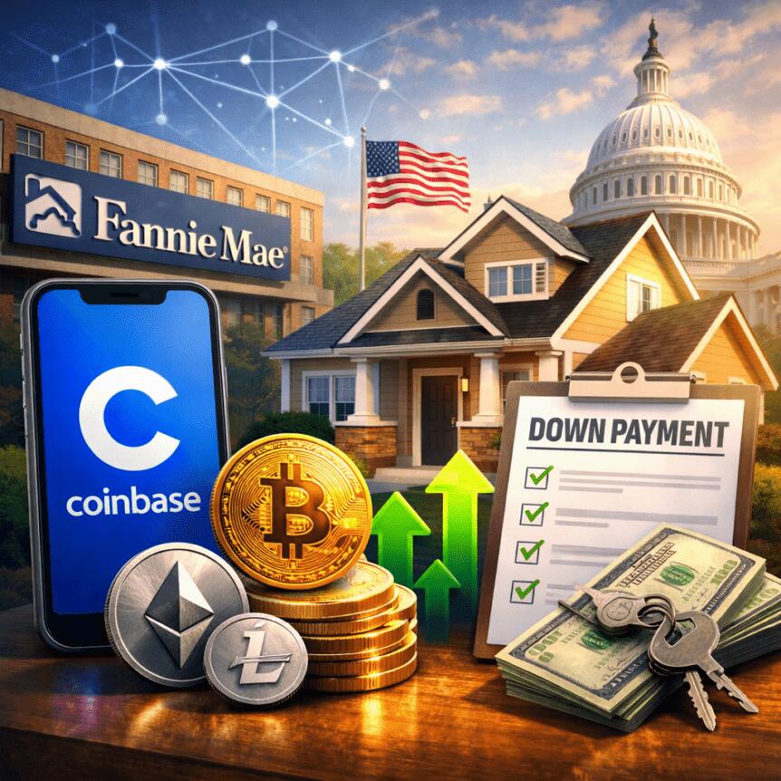 Coinbase Enables Crypto-Backed Down Payments For Fannie Mae Loans