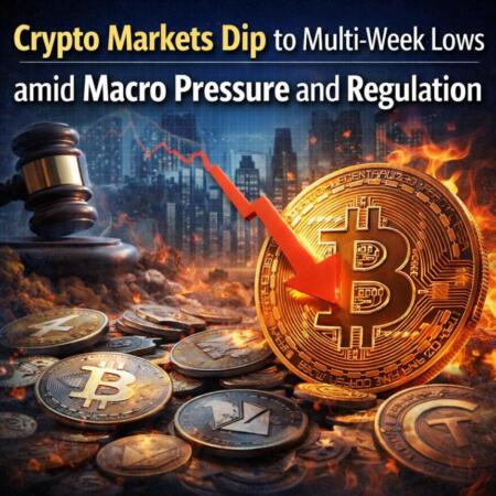 Crypto Markets Dip To Multi-Week Lows Amid Macro Pressure And Regulation