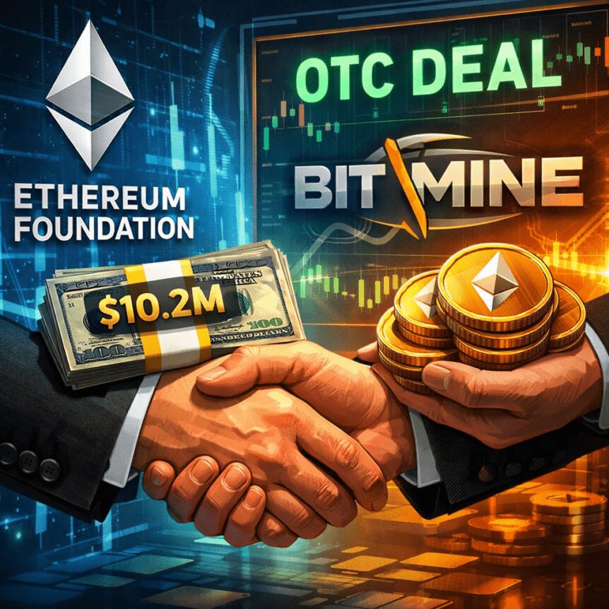 Ethereum Foundation Offloads $10.2M ETH to BitMine in OTC Deal