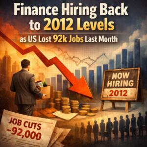 Finance Hiring Back to 2012 Levels as US Lost 92k Jobs Last Month Finance Hiring Back To 2012 Levels As Us Lost 92k Jobs Last Month