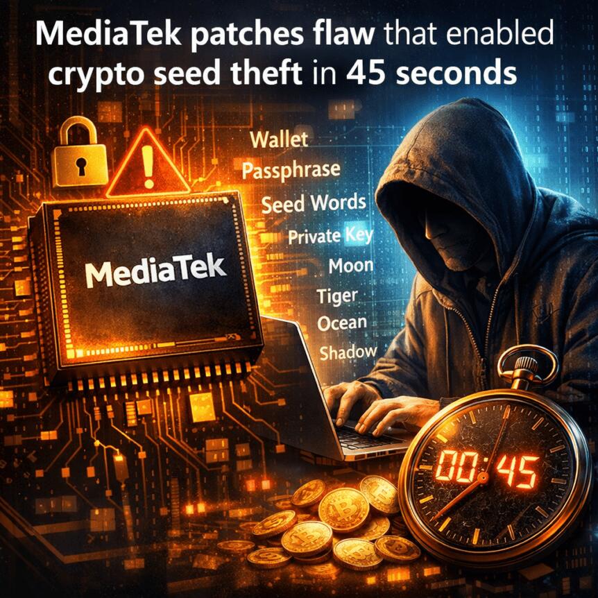 Mediatek Patches Flaw That Enabled Crypto Seed Theft In 45 Seconds
