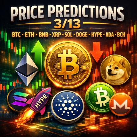 Price Predictions 3/13: Btc Eth Bnb Xrp Sol Doge Hype Ada Bch Xmr