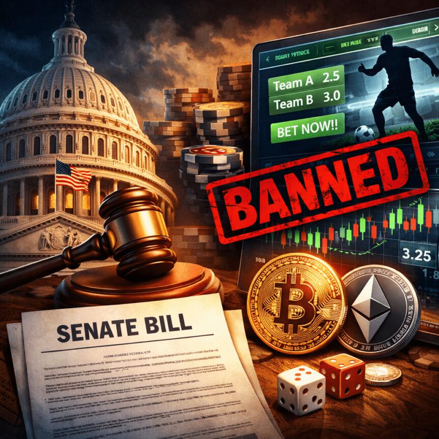 Senate Bill Targets Sports-Betting Ban on Crypto Prediction Markets Senate Bill Targets Sports-Betting Ban On Crypto Prediction Markets