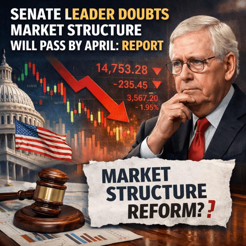 Senate Leader Doubts Market Structure Will Pass By April: Report